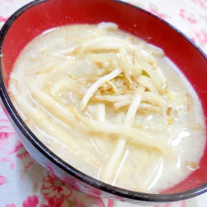 ❤もやしの豆乳・味噌・バター・スープ❤